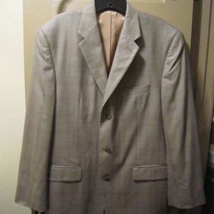 CALVIN KLEIN TAN SILK & WOOL SUIT JACKET 40R
